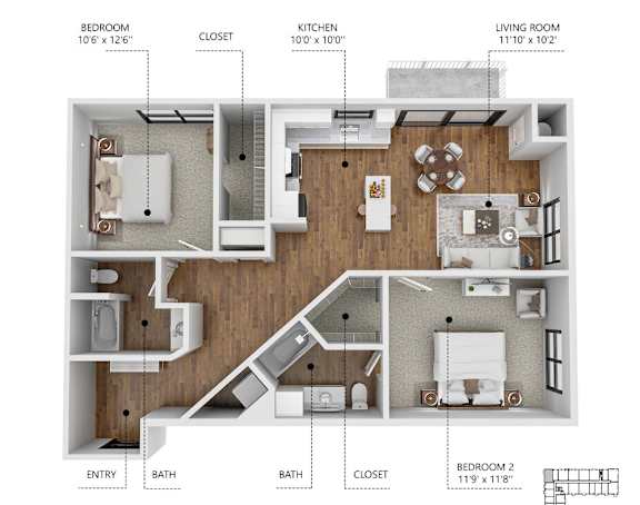 ACT Floor Plan at Soll, Des Moines