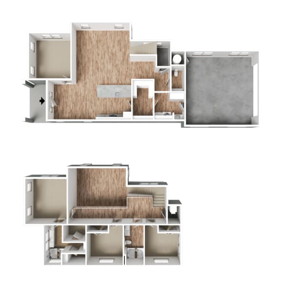 Vaseo Townhomes - Lehi, Utah | Single Family Home 3D Floor Plan