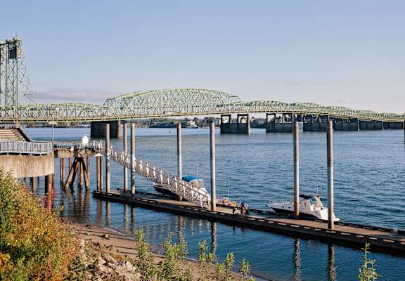 Vancouver, Washington Bridge and Boats on Water