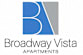 Broadway Vista Apartments Logo Blue and Grey