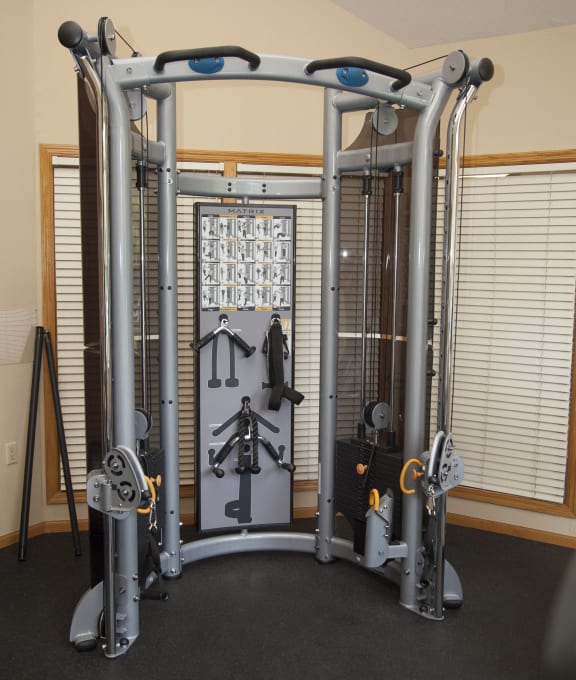 Weight machine in fitness center