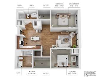 GO Floor Plan at Soll, Des Moines Iowa