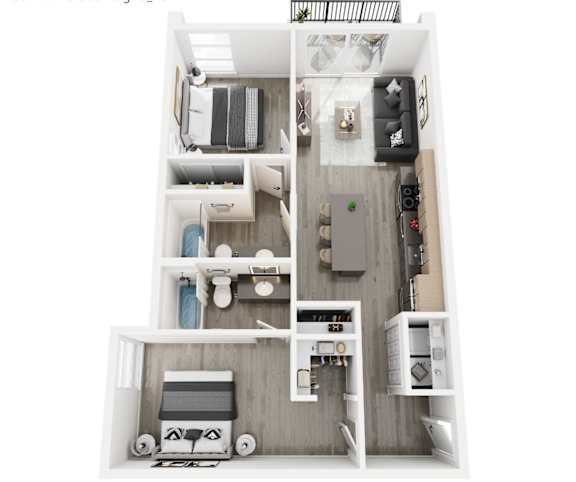 2 C Floorplan at Brickside Heights, Millcreek, 84106