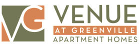 The image is a logo for Venue Apartment Homes.