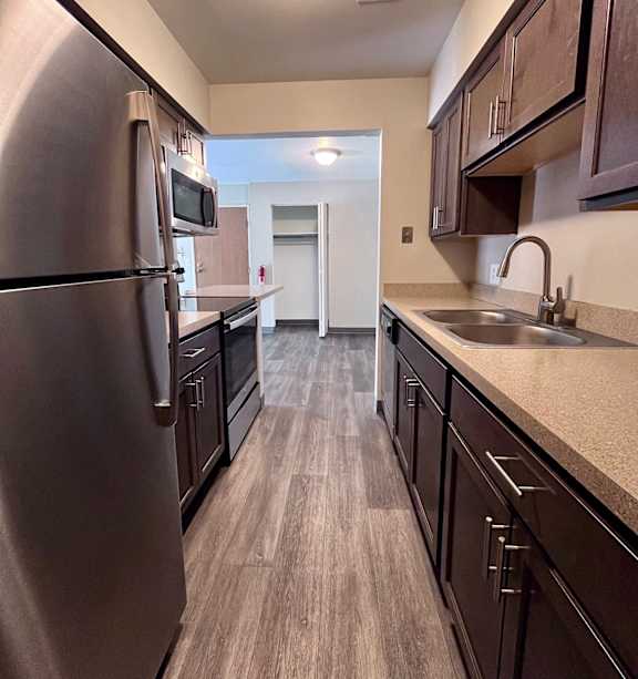 kitchen with stainless steel appliances
