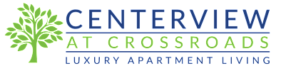 the logo for the center at crossroads luxury apartment living program at Centerview at Crossroads, Raleigh, NC, 27609