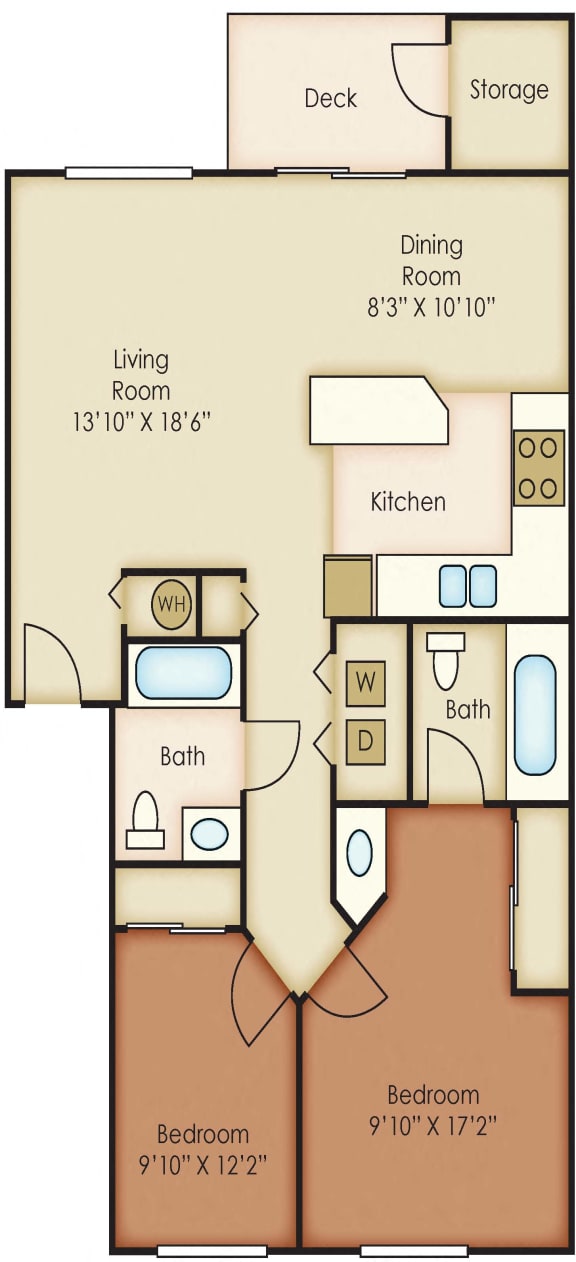 Spokane Valley, WA Aspen Apartments 2 bedrooms 2 bath