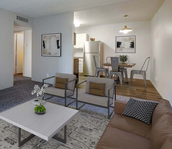 Two Bed Two Bath Common Area at The Link at 4th Ave Apartments in Tucson