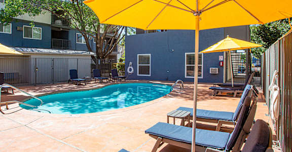 Gated Pool at Encanto Lofts in Albuquerque New Mexico