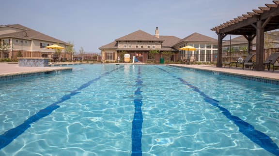 Sparkling Pool at Cypress Creek at Parker Blvd, Texas