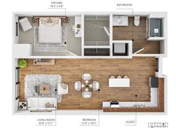 Breathe Floor Plan at Soll, Des Moines, 50312