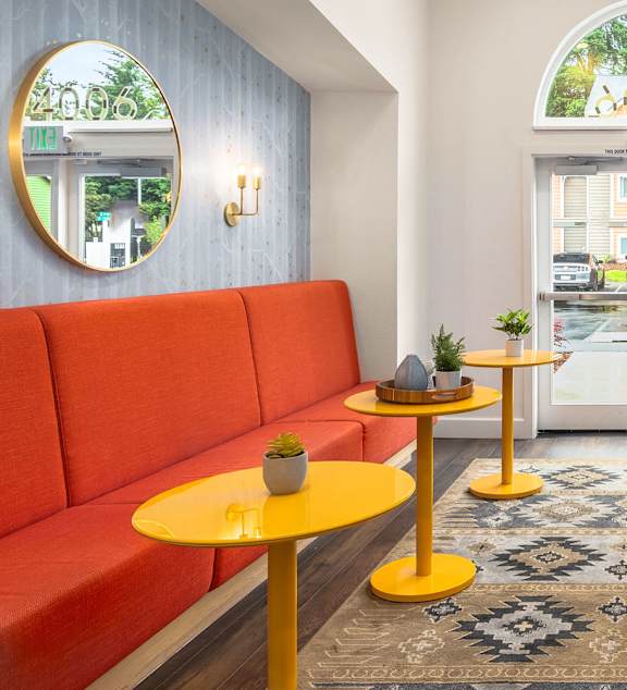 Community dining area at Bower Village Apartments, Kent, WA 98030