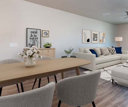 Living Room at The Reserve at Westpark in Buckeye Arizona, rental home community