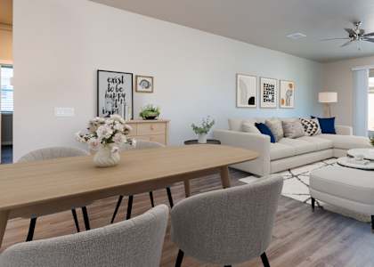 Living Room at The Reserve at Westpark in Buckeye Arizona, rental home community