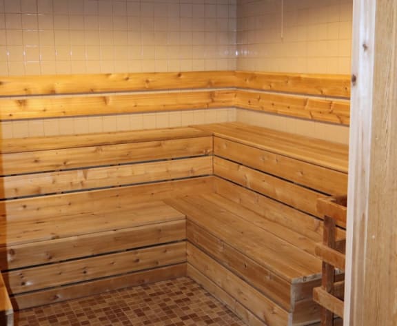Sauna Room at AIRE MSP Apartments, Bloomington, Minnesota