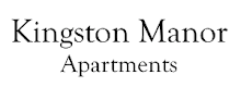 Apartment sign that says Kingston Manor.