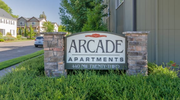 Arcade Apartments Monument Sign