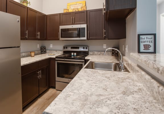 Kitchen at Centennial Crossing Apartments in Nashville Tennessee