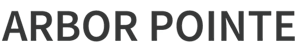 A white background with the words "ARBOR POINTE" in black.