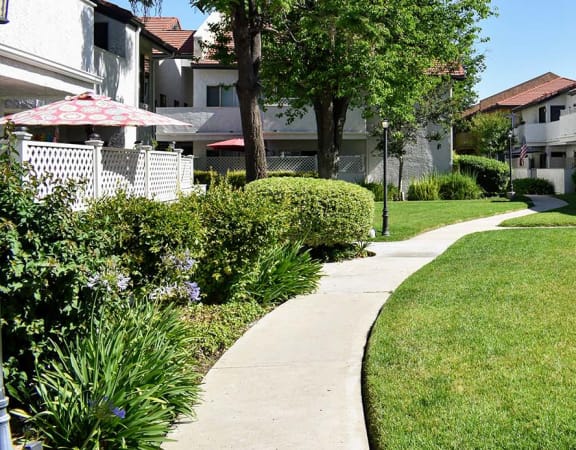 Wide walking paths and large lawns
