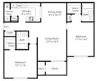 2 bed 2 bath D at The Apartments at Owings Run, Owings Mills