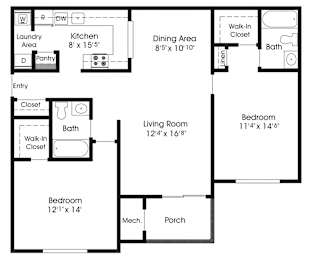 2 bed 2 bath D at The Apartments at Owings Run, Owings Mills