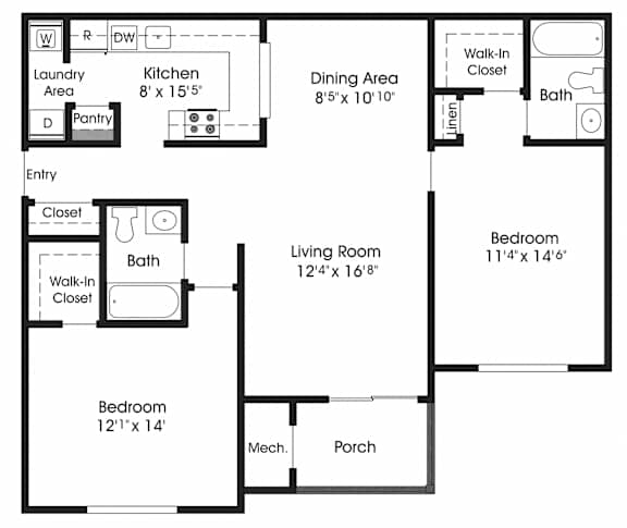 2 bed 2 bath D at The Apartments at Owings Run, Owings Mills