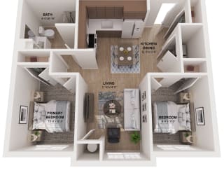 Floor Plan 2 Bedrooms