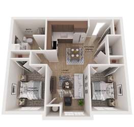Floor Plan 2 Bedrooms