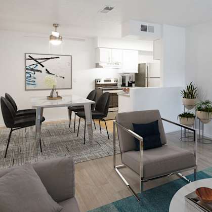 Dining and living Area at Blue Agave Villas
