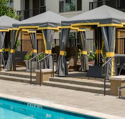 Poolside Lounge Area at Berkshire Main Street, North Carolina