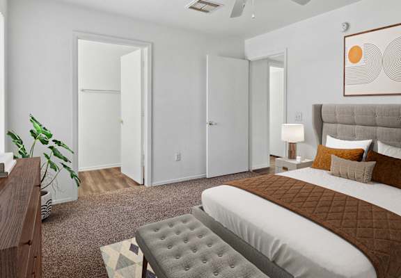 Bedroom at Bella Vita Apartment in Bullhead City Arizona