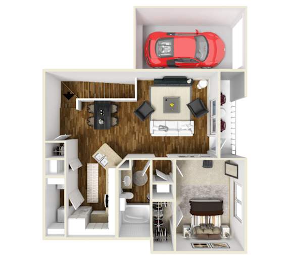 The Sanctuary | 972 Sq. Ft. at Faulkner Flats Apartment Homes, Mississippi