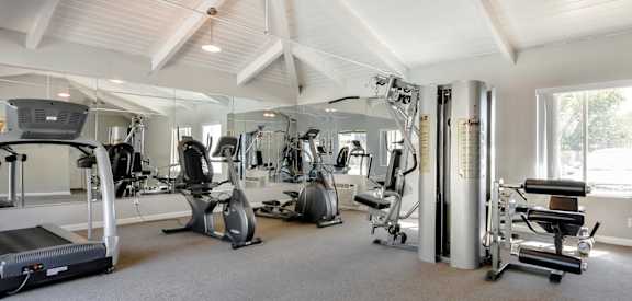 White interior gym at The Luxe, Santa Clara, CA, 95051