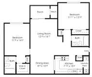 2 bed 2 bath C at The Apartments at Owings Run, Owings Mills, Maryland