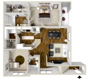 Two Bedroom, Two Bathroom Apartment for Rent | 1,149 Sq. Ft. at Kingston Crossing in Bossier City, LA