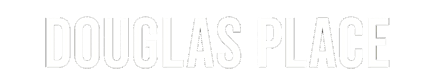 A black background with the words "DOUGLAS PLACE" written in white.