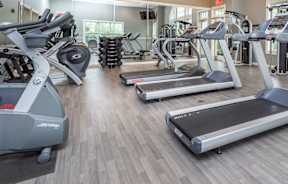Fitness room with new equipment at The Ledges Weymouth