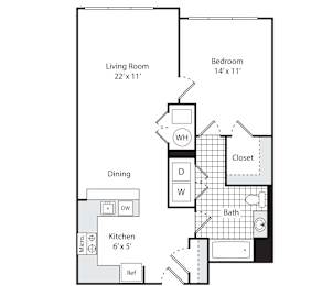 A black and white image of a floor plan for a property called The Carnegie.