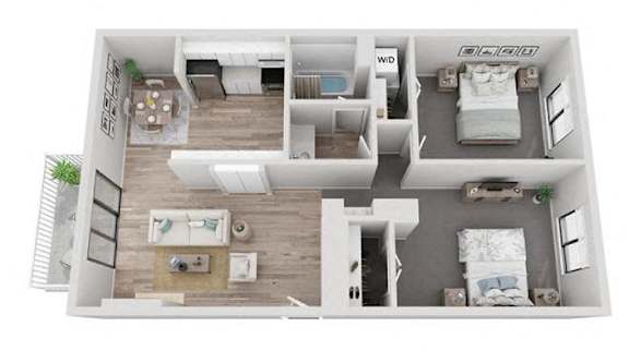 a 3 bedroom floor plan is shown in this image