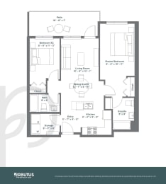 a floor plan of the parkway apartments