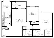 1 bed 2 bath A at The Apartments at Owings Run, Maryland