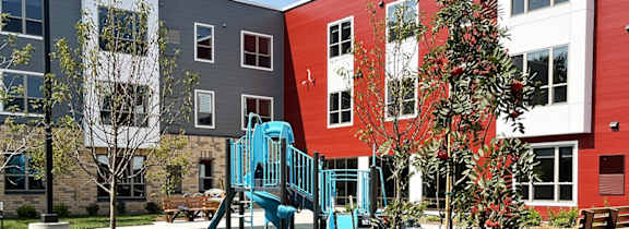a playground in the middle of a building