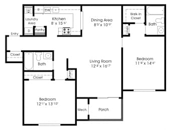 2 bed 2 bath G at The Apartments at Owings Run, Maryland, 21117