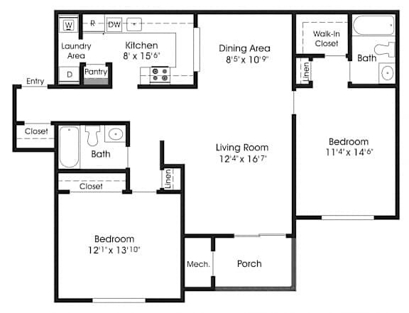 2 bed 2 bath G at The Apartments at Owings Run, Maryland, 21117