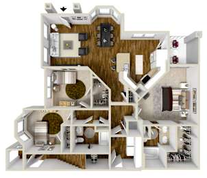 The Retreat | 1,373 Sq. Ft. at Wellington Grande Apartment Homes, Texas, 75605