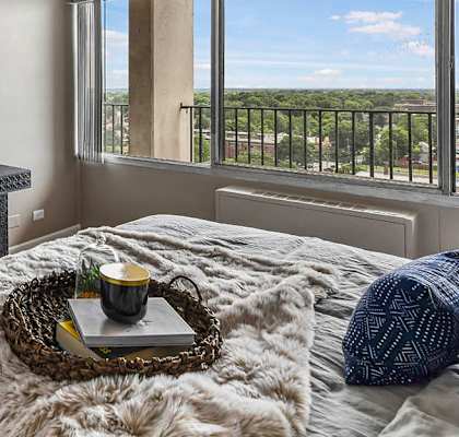Master Bedroom with Beautiful View at CityView on Meridian, Indiana,46208