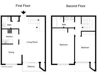 Two Bedroom Two Story at Whitney Ridge Apartments, Rochester, NY