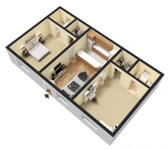 Floor Plan  2BR 2BA