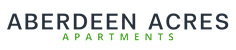 A black and white image with the words "Aberdeen Acres Apartments" written in white.